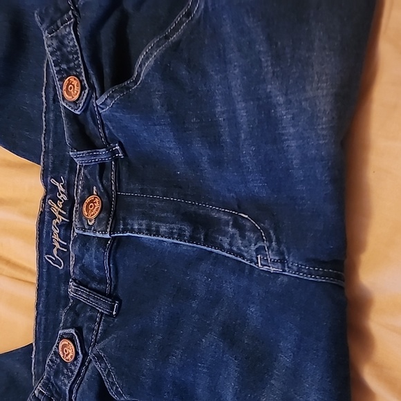 Copper Flash Misses Denim Jeans High Rise Skinny Size: 6 - Picture 3 of 7